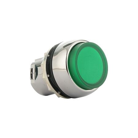 Sprecher and Schuh D7 PushButton 22.5 mm Metal Momentary Illuminated Extended Head Green