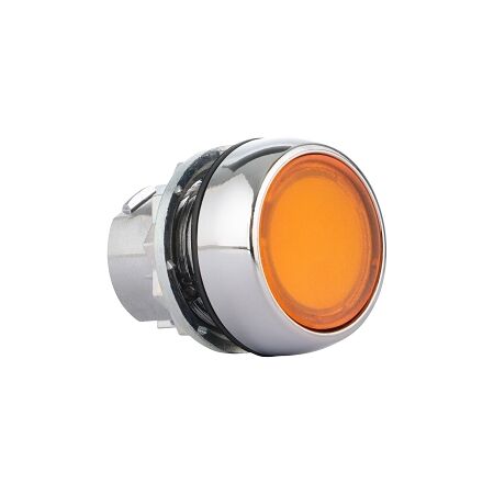 Sprecher and Schuh D7 Pushbutton 22.5 mm Head Only Metal Momentary Flush Amber Lens Cap Illuminated