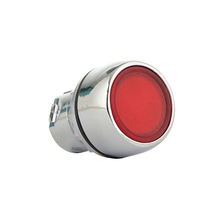 Sprecher and Schuh D7 Pushbutton 22.5 mm Head Only Metal Latching Flush Red Lens Cap Illuminated