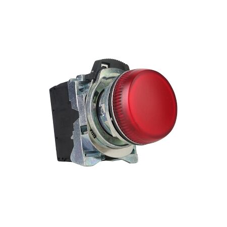 Sprecher and Schuh D7 Pilot Light 22.5 mm Complete Metal LED 24V AC DC Red Lens