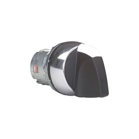 Sprecher and Schuh D7 Selector Switch 22.5mm Head Only Metal STD BLK Knob 2 POS SR from Left