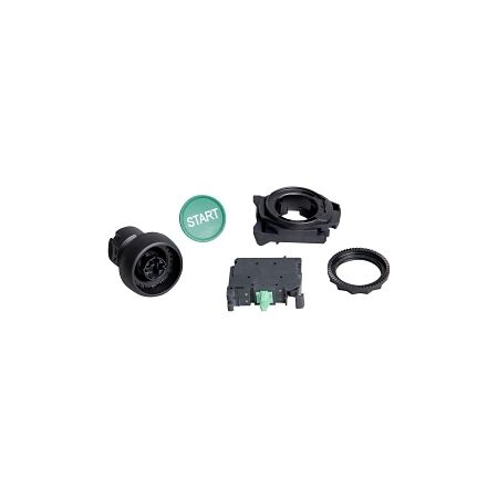 Sprecher and Schuh D7 Pushbutton 22.5 mm Complete Plastic MOM Flush Green Cap START Non Ill 1NO