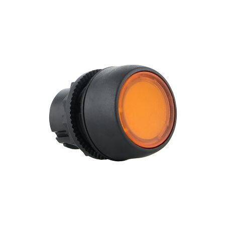 Sprecher and Schuh D7 Pushbutton 22.5 mm Head Only Plastic Latch Flush Amber Lens Cap Illuminated