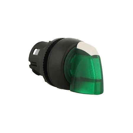 Sprecher and Schuh D7 Selector Switch 22.5mm Head Only Plastic STD KNB 3 POS Illuminated GRN SR LR