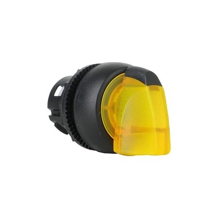 Sprecher and Schuh D7 Selector Switch 22.5mm Head Only Plastic STD KNB 2 POS Illuminated YLW MAIN