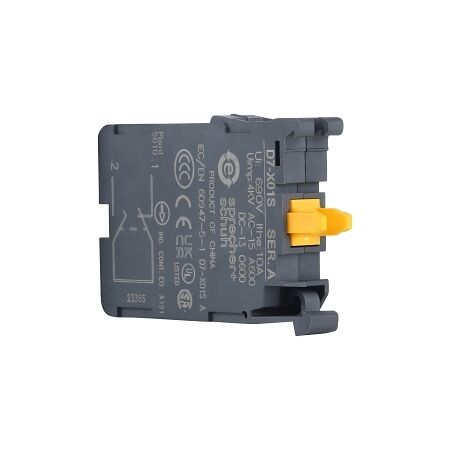 Sprecher and Schuh D7 Contact Block 1 NC for 22.5 mm Pushbutton Operators Self Monitoring