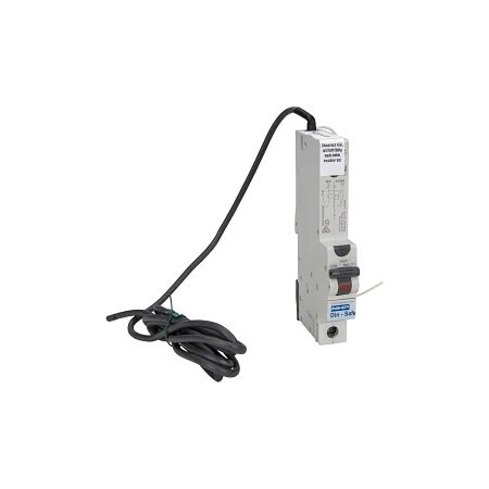 NHP DIN-T Residual Current Device Long Body w/ Overcurrent 6kA 25A 1Pole and N C Curve 30mA Type A