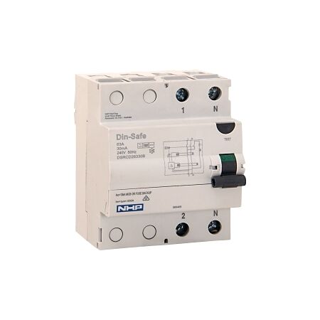 NHP DIN-T Residual Current Circuit Breaker RCCB 1Pole and Neutral 63A 30mA Type B