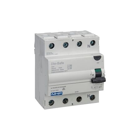 NHP DIN-T Residual Current Circuit Breaker RCCB 3Pole and Neutral 40A 30mA Type AI