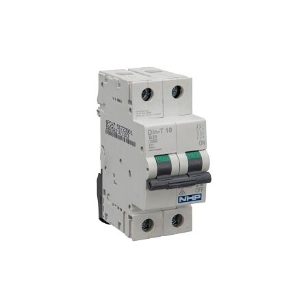 NHP DIN-T Miniature Circuit Breaker 10kA 2Pole 32A B Curve