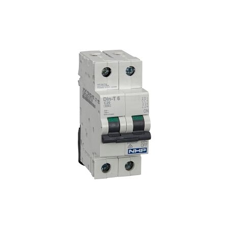 NHP DIN-T Miniature Circuit Breaker 6kA 2Pole 32A C Curve
