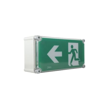 Stanilite Nexus RF Platinum Exit Lighting LED Weather Proof Pictograph Left
