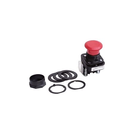 Allen-Bradley 800H Pushbutton 30.5mm Complete PL FS 60mm Jumbo Head PP TTR 2NCLB Red