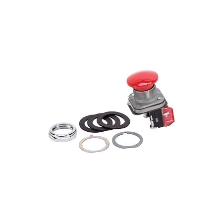 Allen-Bradley 800T PB 30.5mm FS Terminal Guard Mushroom Head Momentary Non Illuminated 1 N.C. Red