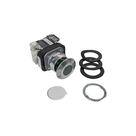 Allen-Bradley 800T PB 30.5mm FS Mush. Hd 3 Pos. Push Pull Illum Incan. 24V ACDC 1NC 1 NC Green