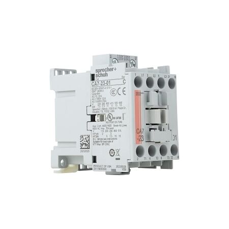 S+S CA7 Contactor 11kW 3Pole 24VAC Coil 1NO Contact Auxiliary