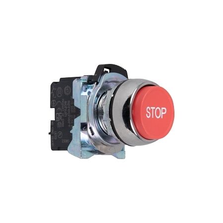 Sprecher and Schuh D7 Pushbutton 22.5 mm Complete Metal MOM Extended Red Cap STOP Non Ill MC 1NC