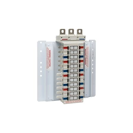 NHP POWERMAX GB Isolation Busbar Chassis DIN-T 250A 72 Way 3Pole Top Feed