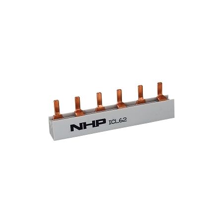 NHP DIN-T Miniature Circuit Breaker Bus Comb 06 Way 1Pole N Pin Type 80A End Feed 130A Centre Feed