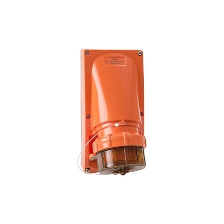 NHP ISO Appliance Inlet, 3 Round Pins 20A 250V AC, without Base, Resistant Orange