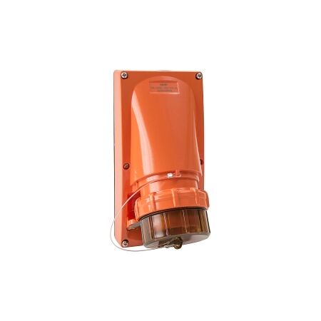 NHP ISO Appliance Inlet, 4 Round Pins 10A 500V AC, without Base, Resistant Orange