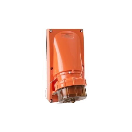 NHP ISO Appliance Inlet, 4 Round Pins 20A 500V AC, without Base, Resistant Orange