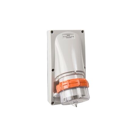 NHP ISO Appliance Inlet, 5 Round Pins 40A 500V AC, w/o Base, Grey
