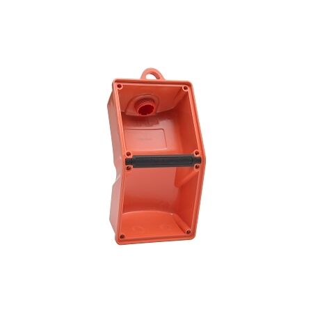NHP ISO Back Box/Base, 2 Gang (1 x 2) - Pendant 60mm depth, Resistant Orange