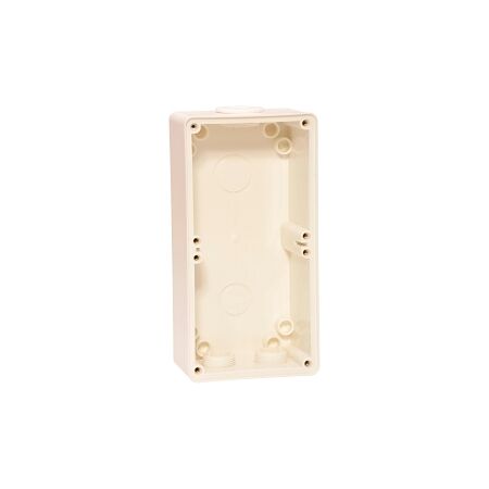 NHP ISO Back Box/Base, 2 Gang (1 x 2) - Large 63mm depth, Resistant White