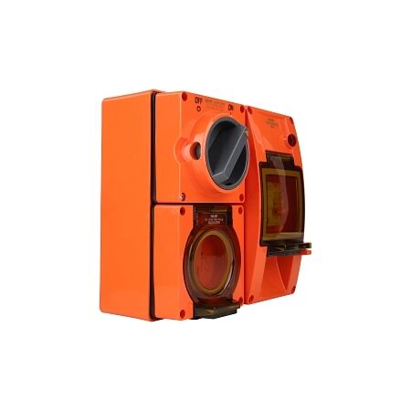 NHP ISO Switched Socket Outlet - RCD, 3 Flat Pins 15A 250V AC, w/ Base, RO