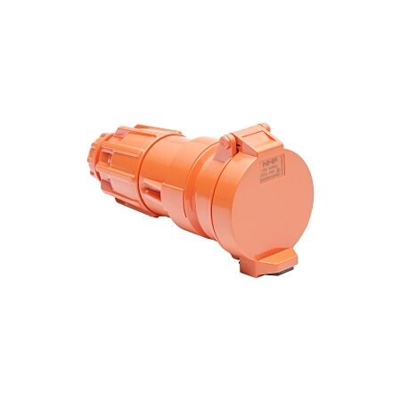 NHP ISO Extension Socket, 4 Round Pins 10A 500V AC, Resistant Orange