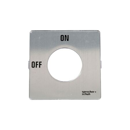Sprecher and Schuh L2 Cam Switch Ll2A4 Legend Plate 48 x 48mm On Off
