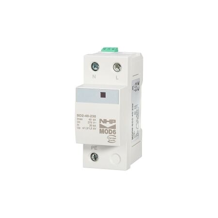 NHP MOD6 Surge Diverter 1Pole plus Neutral 40kA