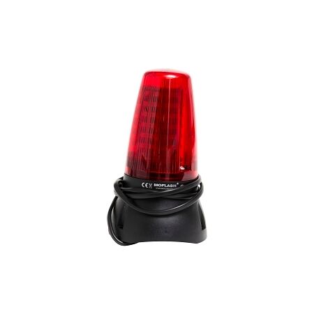 Moflash LED125 48 LEDS Steady or Flashing Mode IP65 115V AC Wall or Surface Mount Lens Red