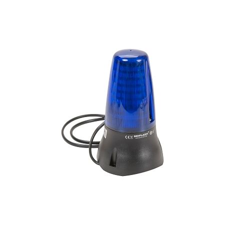 Moflash LED125 48 LEDS Steady or Flashing Mode IP65 230V AC Wall or Surface Mount Lens Blue