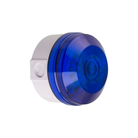 Moflash LED195 48 LEDS Steady/Flashing Mode IP65 20 to 30V AC DC Wall or Surface Mnt Lens Blue