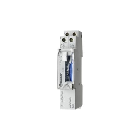 Finder 12 Series Mechanical Switch Daily 230V AC 17.5mm 1 Normally Open Contact with Battery