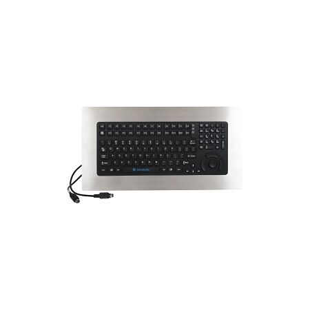 AB Industrial Computer and Monitor Accessories PS 2 Panel Mount Keyboard Mouse 113 Keys Stainless S