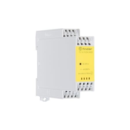Finder 7S Series Safety Relay Forcibly Guided 6A 24V DC Coil 4 N.O. 2 N.C. Contacts