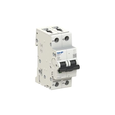 NHP DIN-T Miniature Circuit Breaker MCB DC 10kA 2 Pole 1A C Curve
