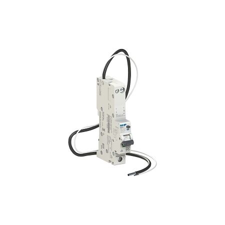 NHP DIN-T Residual Current Breaker RCBO 6kA 1 Pole and Neutral 10A C Curve 30mA Type A (Longbody)