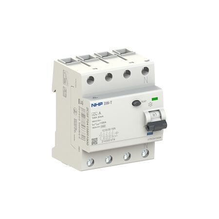 NHP DIN-T Residual Current Device RCCB 3 Pole and Switched Neutral 80A 100mA Type A