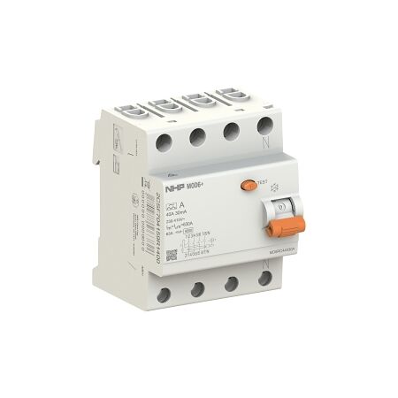 NHP MOD6+ Residual Current Device RCCB 3 Pole and Switched N 63A 30mA Type AI