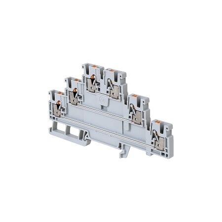 Allen-Bradley 1492-P Push-in Terminal 2.5mm 3 Level 6 Conductor Entries Grey