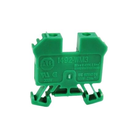 Allen-Bradley 1492-W Screw Connection Mini Terminal 2.5mm 1 Level 2 Conductor Entries Green