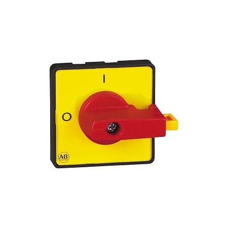 Allen-Bradley 194L Handle Type L 48 x 48mm Yellow Red 90 Degrees 0 1