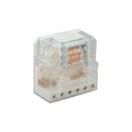 Finder 26 Series Step Relay 10A 24V AC Coil 2 Normally Open Contacts