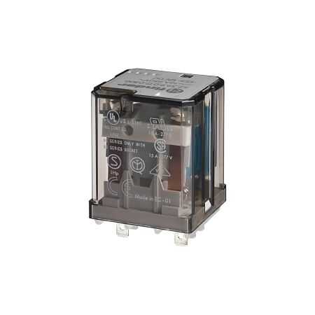 Finder 62 Series Power Relay Plug in 16A 2CO 125V DC Coil with Pushbutton plus Mechanical Indicator