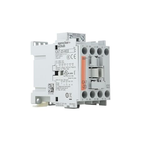 S+S CA7 Contactor 11kW 4Pole 415VAC Coil 3NO 1NC Contact Auxiliary