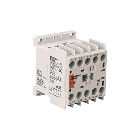 S+S CA8 Contactor Mini 5.5kW 3Pole 12VDC Coil 1NO Contact Auxiliary